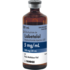 Labetalol HCl 5 mg / mL <br>Intravenous Injection <br>Multiple Dose Vial 40  mL <br> Alvogen 47781058656