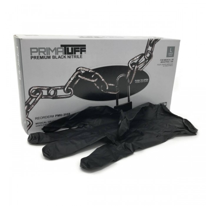 primatuff black nitrile gloves